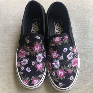 Vans Floral Slip On Sneakers